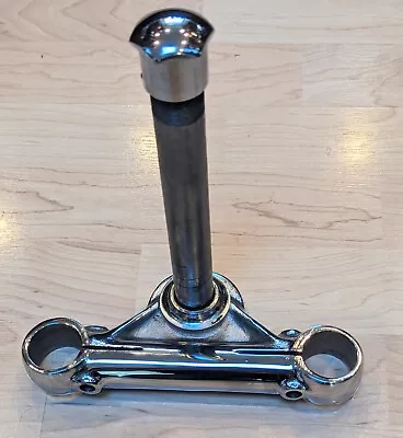 Triumph 650 500 Lower Fork Tree Yoke  Perfect Triple Chromed 1969 1970 • $100