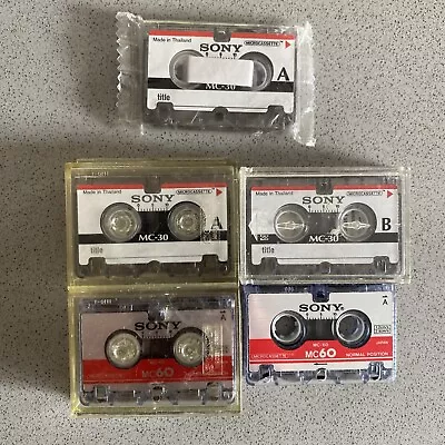 MC-60 Micro Cassette X2 MC-30 X3 Tapes For Dictaphone FivecOne New Four Used (M) • £18.95