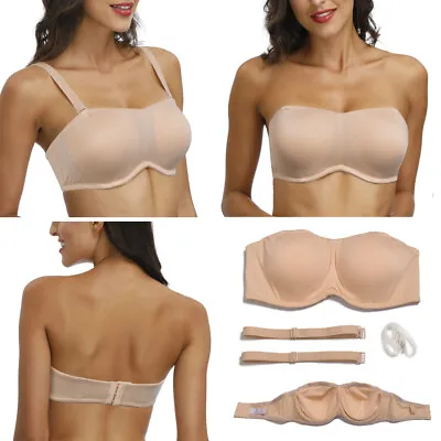 £14.39 • Buy Ladies Sexy Strapless Bra Breathable Multiway Convertible Balcony Lingerie A-G