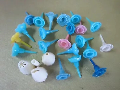 Vintage Plastic Flowers Cake Decorating Candle Holders • $2