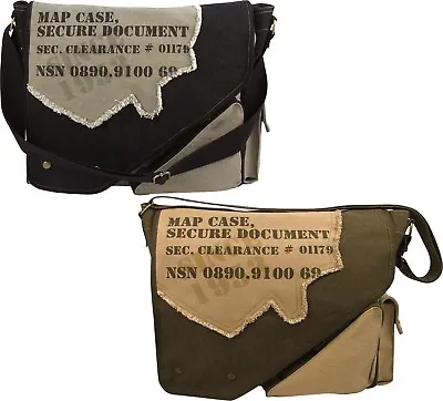 Map Case Secure Document NSN Large Messenger Shoulder Bag • $43.99