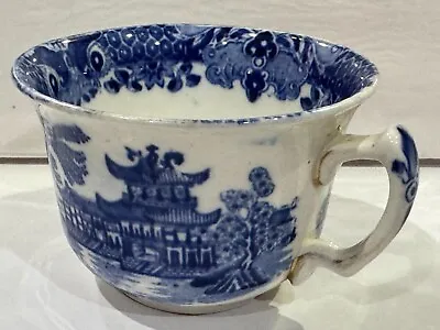 Antique Willow Pattern Teacup Burleighware UK - Damaged For Decoration Only A. • $4.95