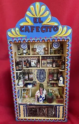 Mexican Folk Art Coffee House With Barista & Supplies By Máster Horacio Gavito • $200