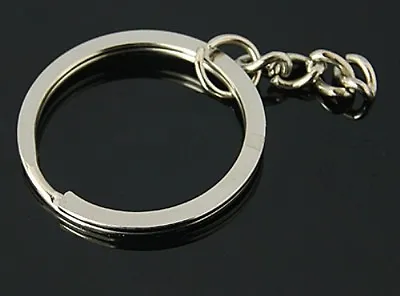 Split Key Rings 25mm Blanks Iron Keyring Hoop Metal Loop Ring Link Chain Finding • £3.99