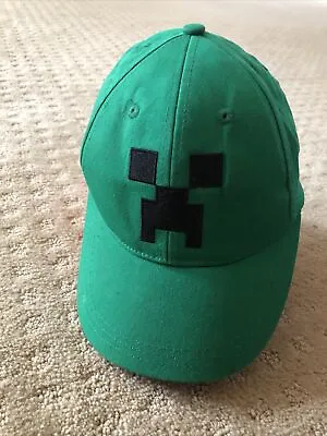 Minecraft Creeper Baseball Cap Hat By Jinx Youth Adjustable Kelly Green  • $12