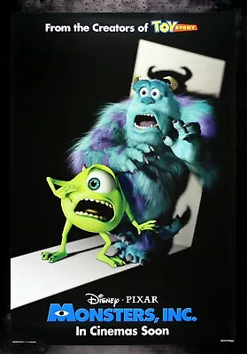 MONSTERS INC. ✯ CineMasterpieces RARE INTL ORIGINAL DS ROLLED MOVIE POSTER 2002 • $495