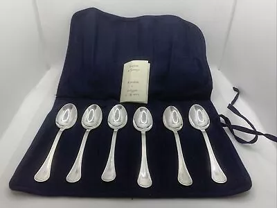 Monilart Unoaerre 800 Silver Set 6 Teaspoons With Silvercloth Pouch Wt 71g • $80