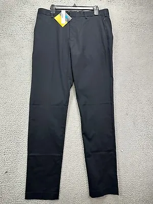 J.Crew Pants Mens 34X36 Ludlow Black Khaki Chino 3XDry Slim Straight Pockets NEW • $38