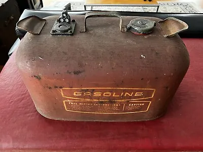Vtg Omc Metal 6 Gallon Marine Outboard Motorboat Gas Fuel Can Tank Boat • $34.99