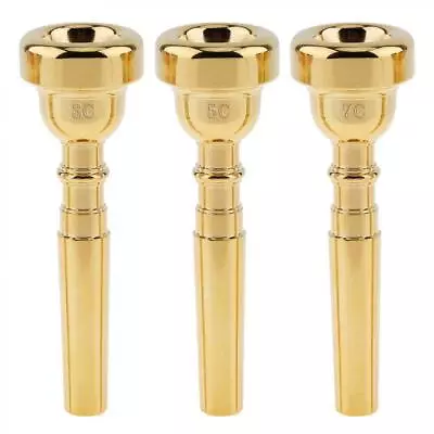 Professional Trumpet Mouthpiece Size 3C 5C 7C For Bach Gold Coated W/ Rich Tone • $11.22