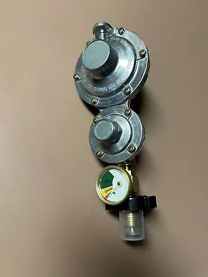 2 STAGE PROPANE REGULATOR And GAUGE With POL 3/8” Female NPT • $9.50