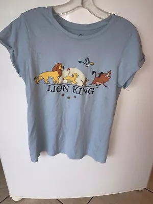 Women's XS Disney Lion King Light Blue T-shirt With Glitter • $3.59