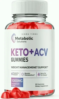 Metabolic Solutions Keto + ACV Gummies For Burning Fat For Energy 60ct • $27.95