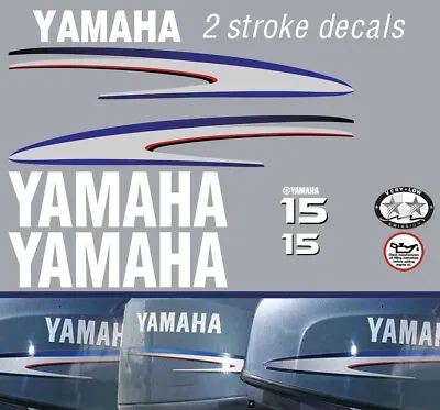 YAMAHA 15hp  2 Stroke Outboard Decals • $63.80