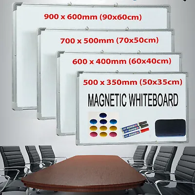 £11.25 • Buy Magnetic White Board Dry Wipe Small Large Whiteboard Notice Office School Home
