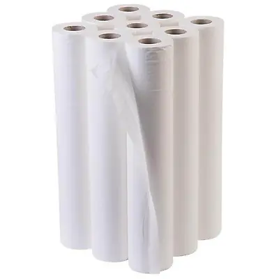 Essentials White Couch Roll 20  - 2ply - 40m X 500mm - Case Of 9 • £23.99