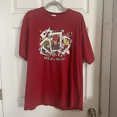 M&M's World Shirt Size XL Red T-Shirt Las Vegas Candy Graphic Tee Men's Mars • $13.99