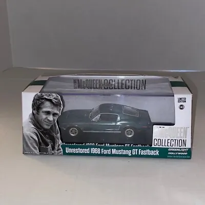 Greenlight Steve McQueen Collection Unrestored 1968 Ford Mustang GT Fastback • $69.99