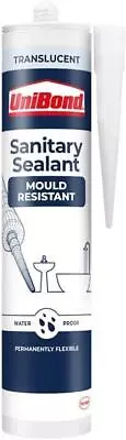 Unibond Silicone Anti Mould Sanitary Sealant Long-Lasting Shower Basin Bathroom • £9.99