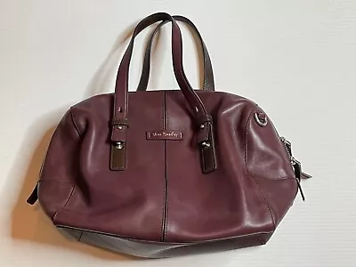 Vera Bradley Gallatin Leather Satchel In Bittersweet Chocolate Handbag Purse • $69.99