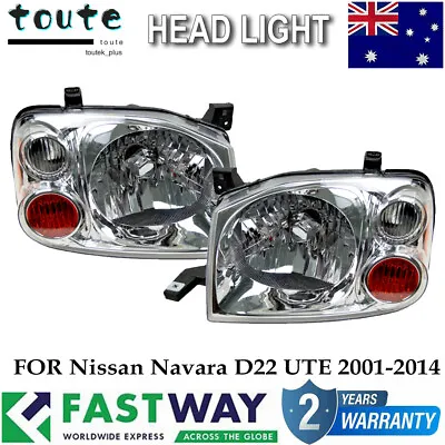 LH+RH Headlights Pair For Nissan Navara D22  Left Right L+R Set 2001-2014 • $119.19