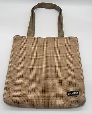 Bag Daddy Houndstooth Tan Plaid Double Handle With Inside Pockets Purse Tote • $21