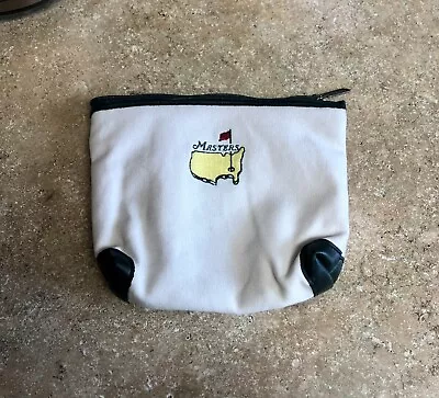 Masters Golf Valuables Pouch Bag White Green Embroidered Logo • $30