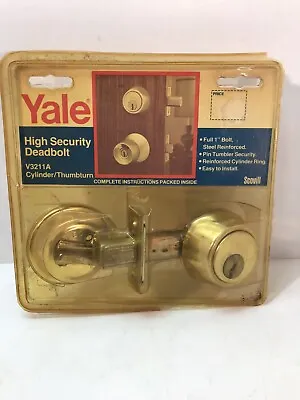 Vintage NOS Yale High Security Deadbolt V3211A Made In USA • $20