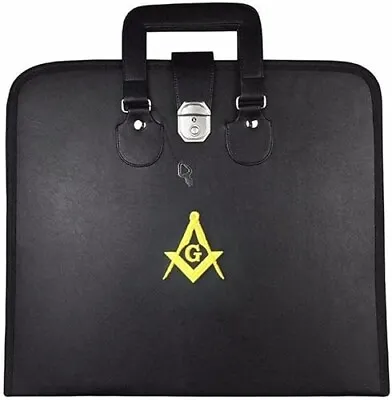 Master Mason Blue Lodge Apron Case - Black Imitation Leather Mm Wm Provincial • $49