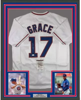 FRAMED Autographed/Signed MARK GRACE 33x42 Chicago White Baseball Jersey JSA COA • $399.99