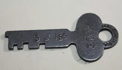 Yale & Towne Mfg. Company Vintage Flat Key No. 5J165 Lock Cabinet Lockbox • $9.75