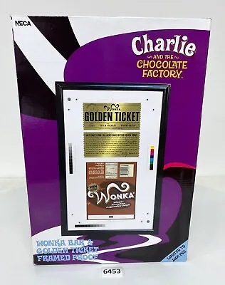 Charlie & The Chocolate Factory WONKA BAR & GOLDEN TICKET Framed Proof NECA • $210.74
