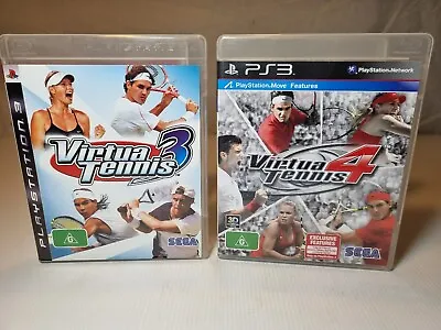 $15 • Buy Virtua Tennis 3 & 4 - PlayStation 3/PS3 Sporting Video Game With Manuals