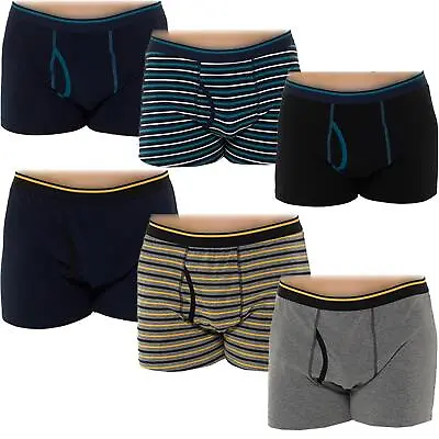 Mens Keyhole Trunks Shorts Underwear Pack Of 3 Knickers Elasticated Waistband • £11.99
