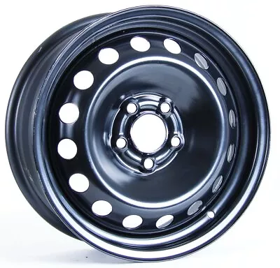 One 16in Wheel Rim Steel Wheels Black 16x6.5 5x108 ET43 CB65.1 OEM Level  X40837 • $81.40