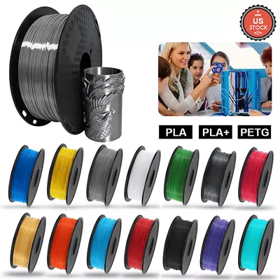 1.75mm 3D Printer Filament PLA PETG ABS 1KG Spool PVA Nylon ASA TPU PLA+ PC • $22.59