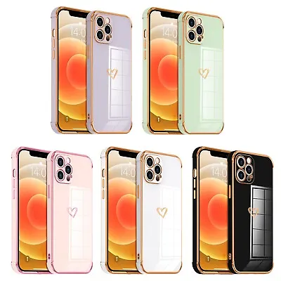 $6.99 • Buy Girly Heart Shockproof Case For IPhone 14 13 12 11 Pro Max XR 8 7 SE
