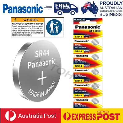 Genuine Panasonic Silver Oxide Watch Battery SR44 SR44SW 357 D357 G13 1.55V • $5.99
