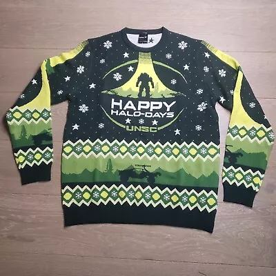 Bungie Halo Adult Holiday Sweater Medium Green Christmas Numskull Knit F4a • $22.99