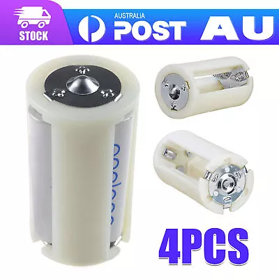 4Pc Set 3 AA To D Size Battery Adapter Box Converter Holder Switcher Case Sale • $10.40