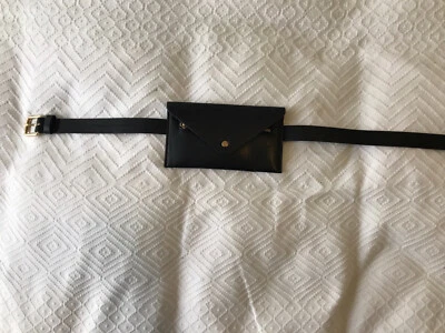 $10 • Buy Cute Black Women's Belt / Cross Body Bag - Pouch In Pu