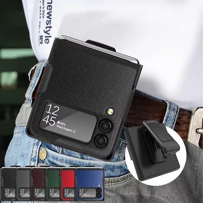 $12.99 • Buy For Samsung Galaxy Z Flip4 Slim Hard Shell Case With Rotating Belt Clip Holster 