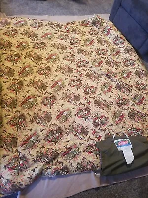 Vintage Coleman Sleeping Bag Flying Ducks & Fishing Pattern - Solid!! • $139.99