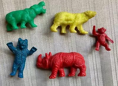 Vintage 1960s MPC Jungle Wild Animal Figures Rhino Bear Hippo Polar Bear Monkey • $12.95