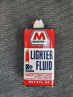 VINTAGE Marathon Oil Company Lighter Fluid Tin Can Empty • $20