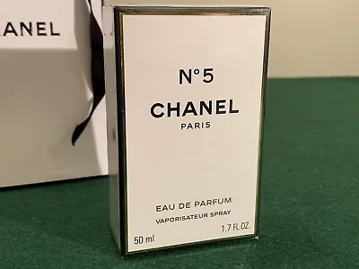 Chanel No. 5 EDP 50ml Eau De Parfum Spray With Gift Bag NIP Sealed • £78