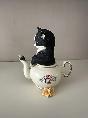 Collectible Country Artists  'A Curious  Tale'  Kitten Cat Teapot Figurine • £8