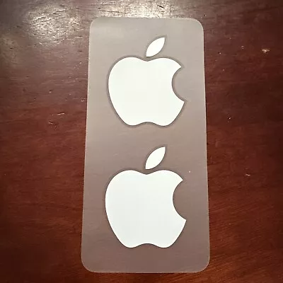  Genuine Original White Apple Logo Stickers X 2  - IPad IPhone Etc • £0.99