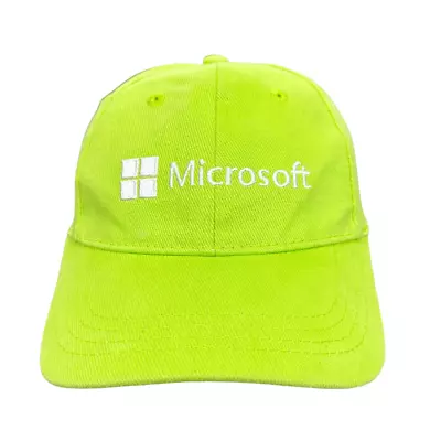 Vintage Y2K Lime Green Embroidered Microsoft Gamer StrapBack Hat One Size Unisex • $25