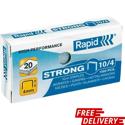 £1.37 • Buy Rapid No. 10 Small Staples, Up To 10 Sheets, Use With Mini Staplers, Box Of 1000